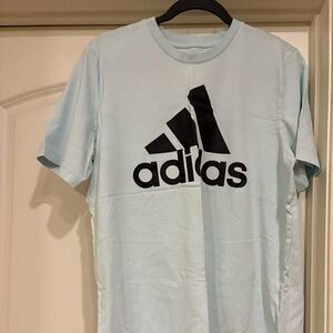 large light blue adidas short sleeve tee
